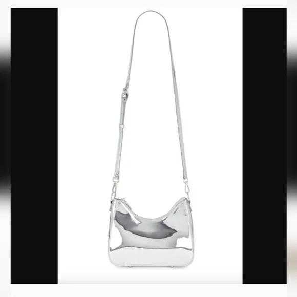 8 Other Reasons It Girl Shoulder Bag Silver Chrome NWT - Picture 4 of 9